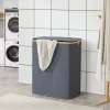 en.casa Wäschekörbe & -Ständer<Wäschekorb Rusko in Grau (H)69cm (B)57cm (T)37cm (V)140l