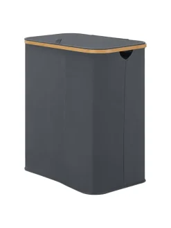 en.casa Wäschekörbe & -Ständer<Wäschekorb Rusko in Grau (H)69cm (B)57cm (T)37cm (V)140l