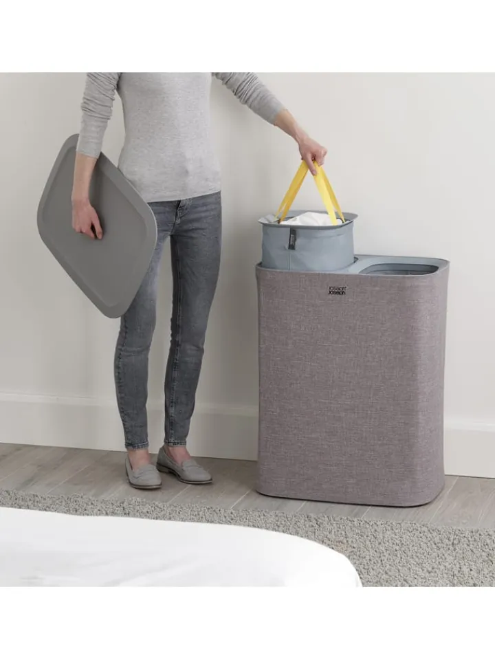 JosephJoseph Wäschekörbe & -Ständer<Wäschekorb "Tota" in Grau - 2x 45 l