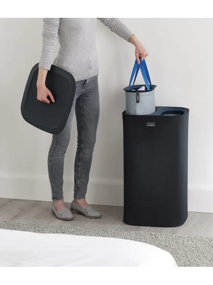 JosephJoseph Wäschekörbe & -Ständer<Wäschekorb "Tota" in Schwarz - 2x 30 l