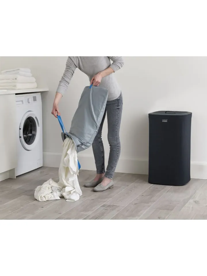 JosephJoseph Wäschekörbe & -Ständer<Wäschekorb "Tota" in Schwarz - 2x 30 l