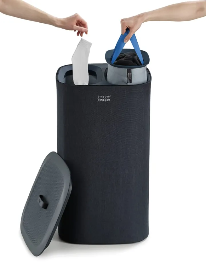JosephJoseph Wäschekörbe & -Ständer<Wäschekorb "Tota" in Schwarz - 2x 30 l