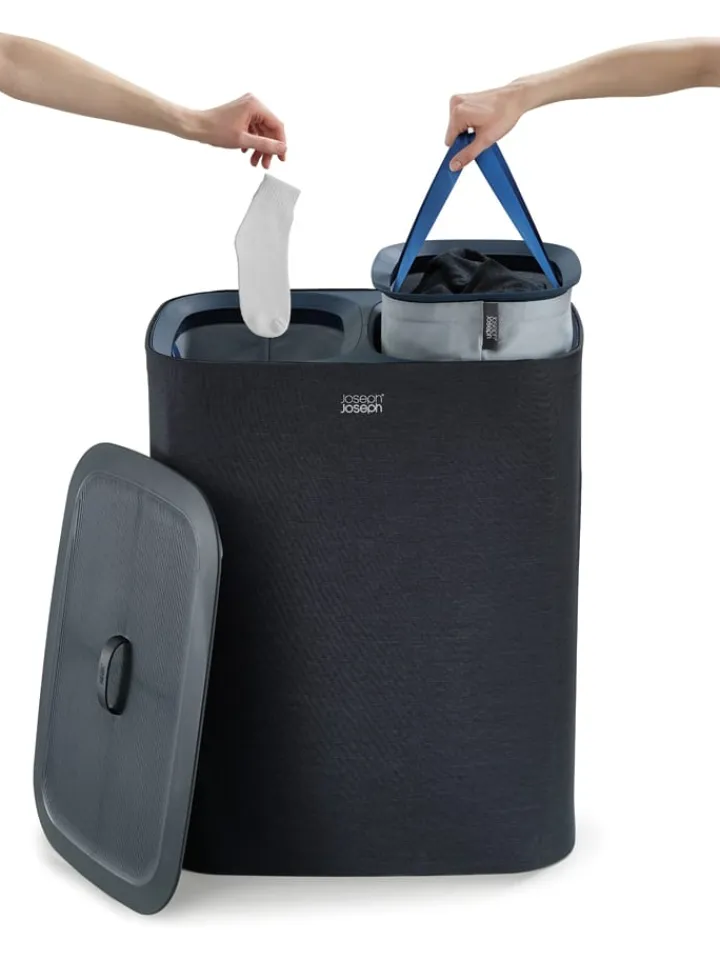 JosephJoseph Wäschekörbe & -Ständer<Wäschekorb "Tota" in Schwarz - 2x 45 l