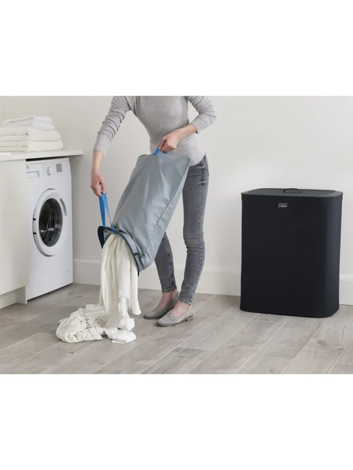 JosephJoseph Wäschekörbe & -Ständer<Wäschekorb "Tota" in Schwarz - 2x 45 l