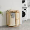 en.casa Wäschekörbe & -Ständer<Wäschesammler Evenes in Beige (H)70.5cm (B)49.5cm (T)33cm