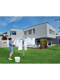 Leifheit Wäschekörbe & -Ständer<Wäscheschirm "Linomatic 500 Easy" in Türkis - (L)203 cm
