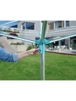 Leifheit Wäschekörbe & -Ständer<Wäscheschirm "Linomatic 500 Easy" in Türkis - (L)203 cm
