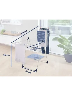 Leifheit Wäschekörbe & -Ständer<Wäscheständer "Classic 250 Flex" in Weiß - (H)94 cm