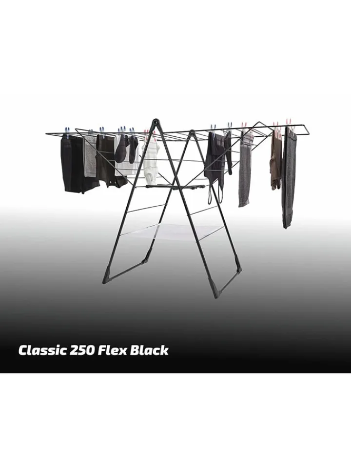 Leifheit Wäschekörbe & -Ständer<Wäscheständer "Classic 250 Flex" in Schwarz - (B)151 x (H)94 cm