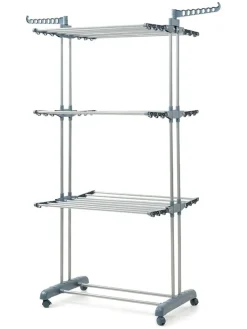 InnovaGoods Wäschekörbe & -Ständer<Wäscheständer in Silber/ Grau