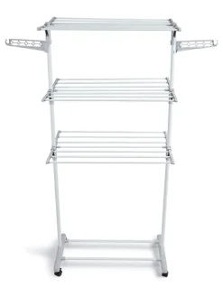 Lifa Living Wäschekörbe & -Ständer<Wäscheständer in Weiß/ Grau - (B)126 x (H)160 x (T)57 cm