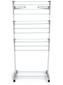 Lifa Living Wäschekörbe & -Ständer<Wäscheständer in Weiß/ Grau - (B)126 x (H)160 x (T)57 cm