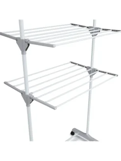 Lifa Living Wäschekörbe & -Ständer<Wäscheständer in Weiß/ Grau - (B)126 x (H)160 x (T)57 cm