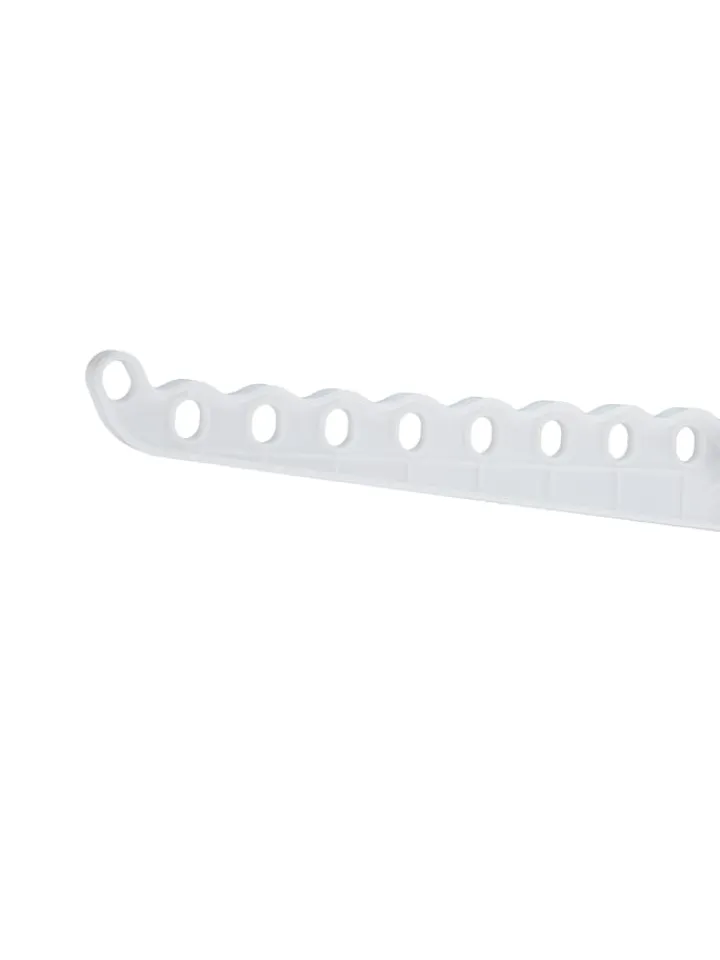 relaxdays Wäschekörbe & -Ständer<Wäscheständer Kleiderbügel in Silber/ Weiß - (B)62 x (H)150 x (T)52 cm