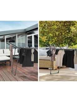Leifheit Wäschekörbe & -Ständer<Wäscheständer "Pegasus 150 Solid" in Schwarz - (B)157 x (H)87 x (T)55 cm