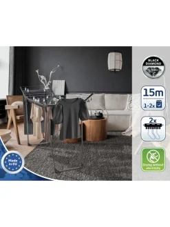Leifheit Wäschekörbe & -Ständer<Wäscheständer "Pegasus 150 Solid" in Schwarz - (B)157 x (H)87 x (T)55 cm