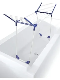 Leifheit Wäschekörbe & -Ständer<Wäscheständer "Pegasus 120 Solid Compact" in Dunkelblau/ Weiß - (B)149 cm