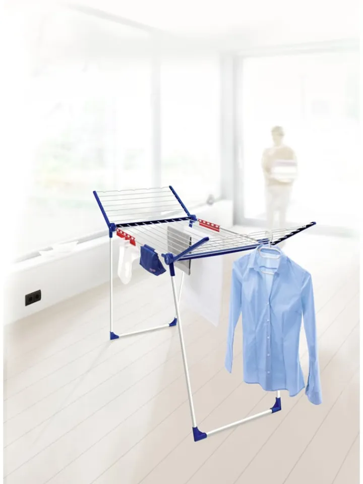 Leifheit Wäschekörbe & -Ständer<Wäscheständer "Pegasus 200 Solid Comfort" in Dunkelblau/ Weiß - (B)167 cm