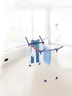 Leifheit Wäschekörbe & -Ständer<Wäscheständer "Pegasus 150 Solid Slim" in Dunkelblau/ Weiß - (B)157 cm