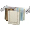 COSTWAY Wäschekörbe & -Ständer<Wäscheständer Wandmontage 86cm in Silber