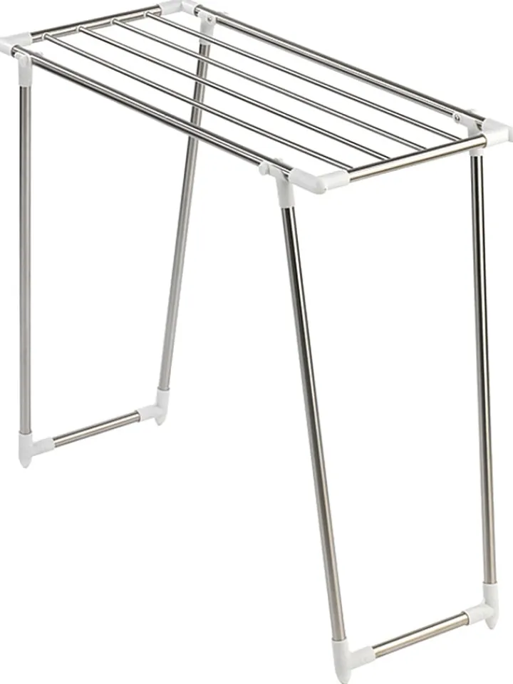 Wenko Wäschekörbe & -Ständer<Wäschetrockner "Profi Single" in Silber/ Weiß - (B)87 x (H)79 x (T)39 cm