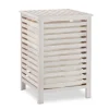 relaxdays Wäschekörbe & -Ständer<Wäschetruhe in Weiß - 52 l