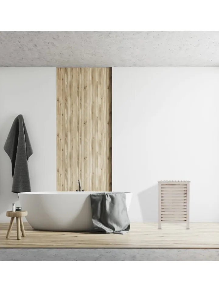 relaxdays Wäschekörbe & -Ständer<Wäschetruhe in Weiß - 52 l