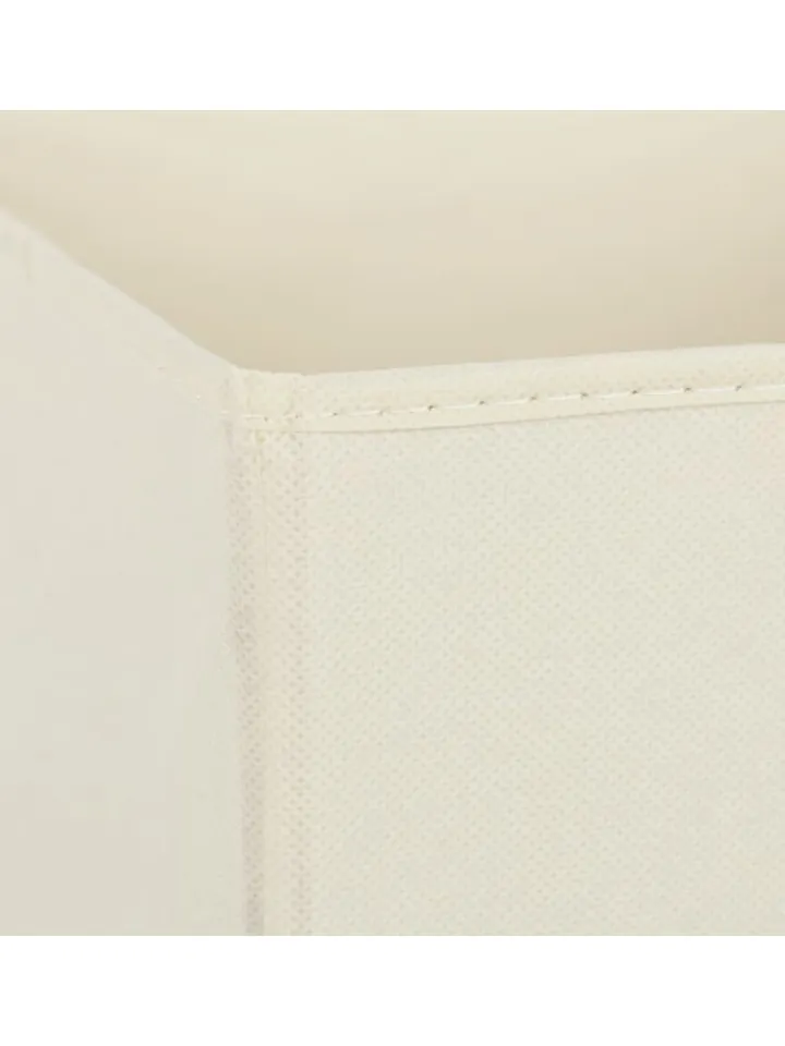 relaxdays Kisten & Körbe<2x Aufbewahrungsbox in Beige - 30 cm