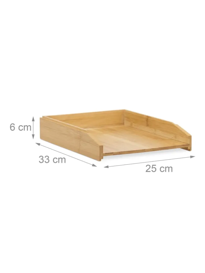 relaxdays Büro- & Schulbedarf<6x Dokumentenablage "DIN A4" in Natur