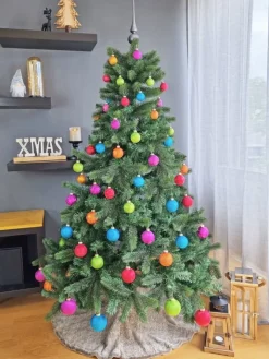 JACK Weihnachtsschmuck<60x Eislack Christbaumkugeln Glas Kugeln versch. Größen in Bunt