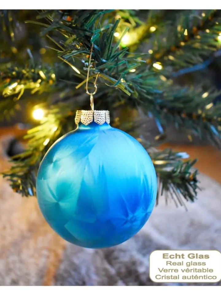 JACK Weihnachtsschmuck<60x Eislack Christbaumkugeln Glas Kugeln versch. Größen in Bunt