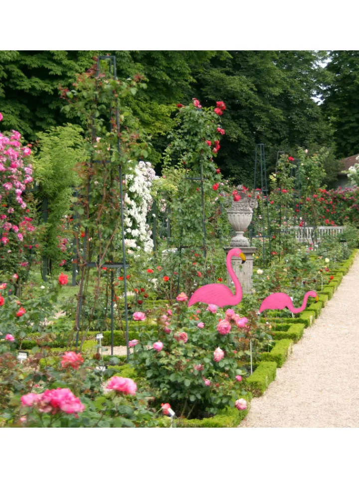 relaxdays Gartendekoration<12x Flamingo Figur in Pink