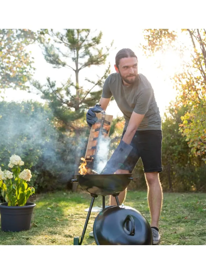 relaxdays Grillen<4x Flammlachsbretter in Natur