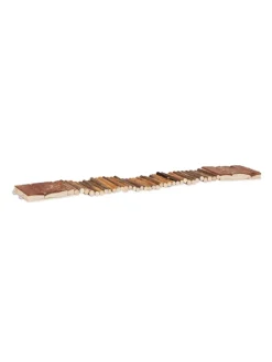 relaxdays Kleintiere<3x Hängebrücke in Natur - (B)55 x (T)10 cm