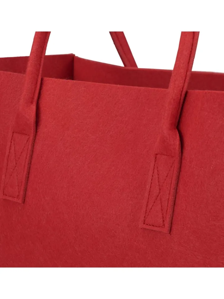 relaxdays Einkaufstaschen & -Trolleys<2x Kaminholztasche in Rot