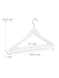 relaxdays Weitere Haushaltshelfer<90x Kleiderbügel in Weiß