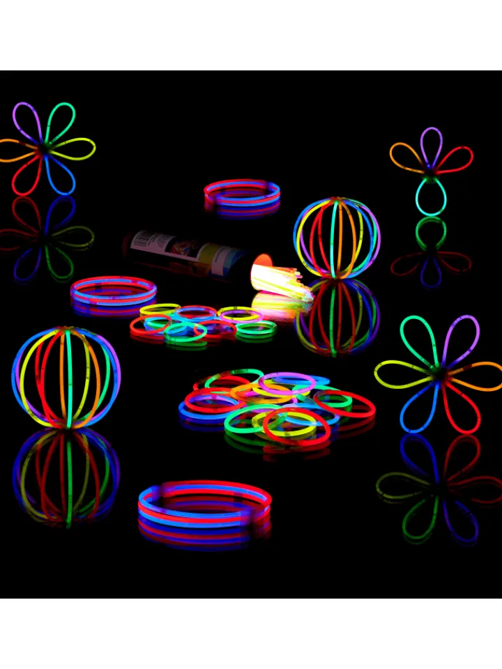 relaxdays Partyzubehör & -Dekoration<100x Knicklichter in 7-Farb-Mix