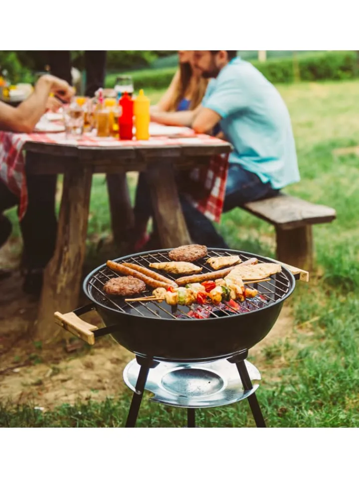relaxdays Grillen<2x Kohlekorb in Silber