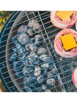 relaxdays Grillen<2x Kohlekorb in Silber