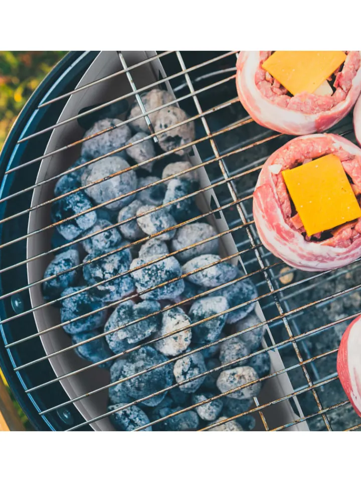relaxdays Grillen<2x Kohlekorb in Silber