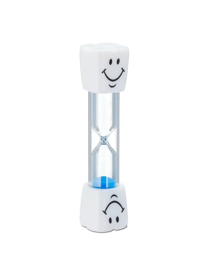 relaxdays Zahn & Mundpflege<40x Sanduhr Zähneputzen in Weiß-Blau