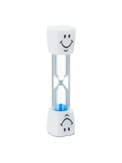 relaxdays Zahn & Mundpflege<20x Sanduhr Zähneputzen in Weiß-Blau