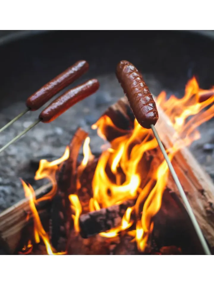 relaxdays Grillen<100x Stockbrot Spieße in Natur - (L) 90 cm
