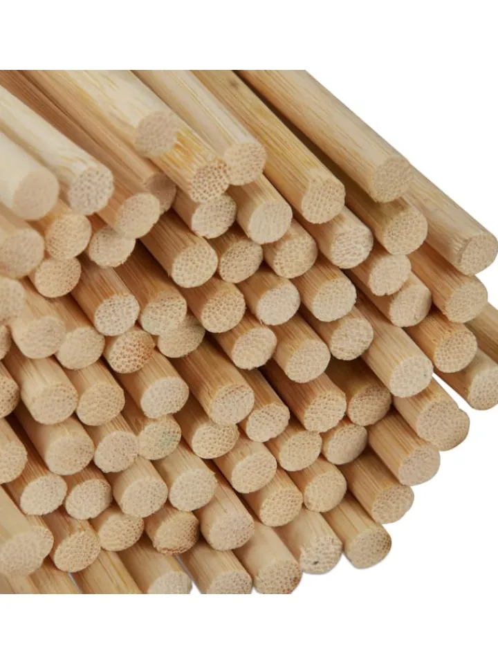 relaxdays Grillen<100x Stockbrot Spieße in Natur - (L) 90 cm