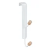 relaxdays Weitere Haushaltshelfer<15x Türhaken in Weiß/Natur - (B)2 x (H)16 x (T)7 cm