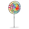 relaxdays Gartendekoration<2x Windrad in Bunt - (B)35,5 x (H)73,5 x (T)15 cm