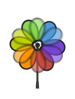 relaxdays Gartendekoration<2x Windrad in Bunt - (B)27 x (H)66 x (T)7 cm