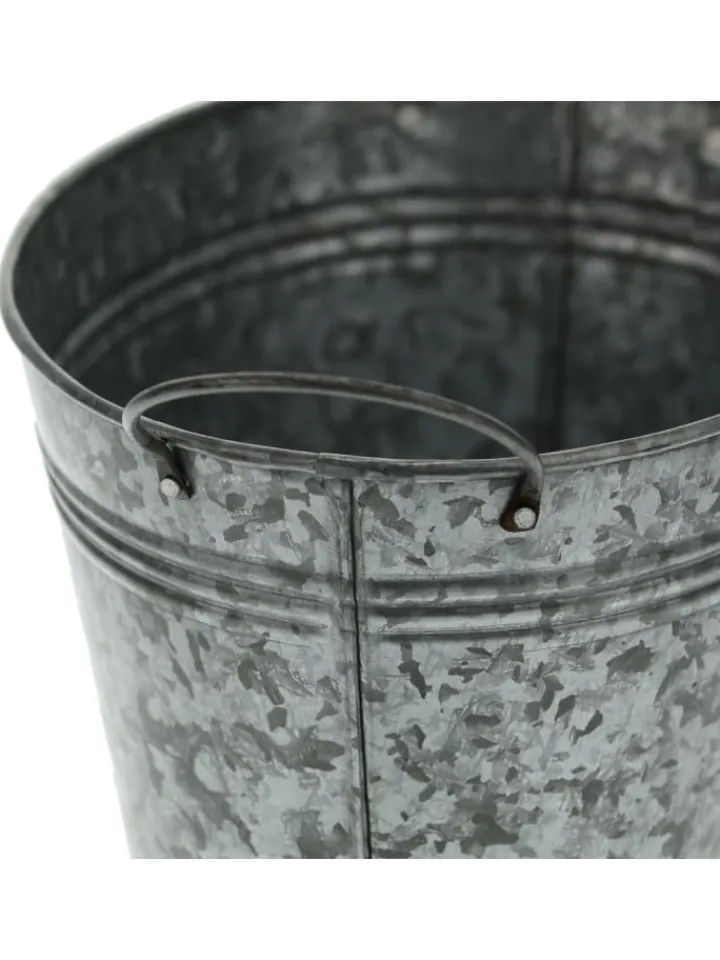 relaxdays Dekoschalen<4x Zinkwanne in Silber - 4 l