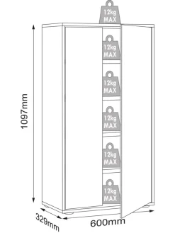 VCM Regale & Schränke<XL Holz Großer Schuhschrank Schuhkommode Salia B60 in Anthrazit