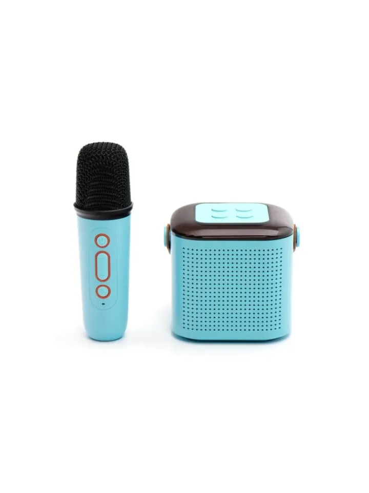 COFI 1453 Tv & Audio<Y1 Bluetooth Lautsprecher LED Karaoke Anlage mit Mikrofon 6W in Blau